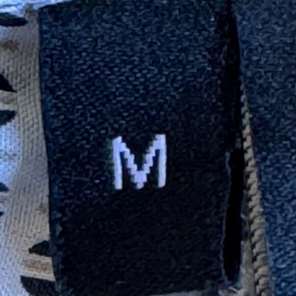 Theory Men's Luxury Button Front Shirt Short Sleeve White Blue Birdseye Print M - Picture 6 of 9